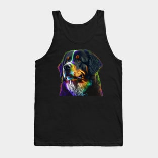 Neon Bernese Mountain Dog Tank Top